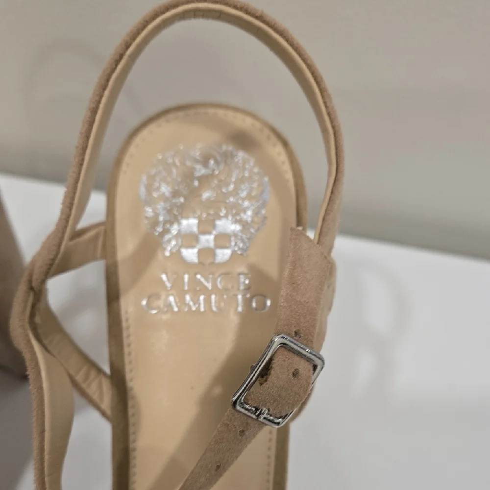 Vince Camuto Tan Suede Heels *NWOT* 4.63 Inch Heels - Picture 6 of 16